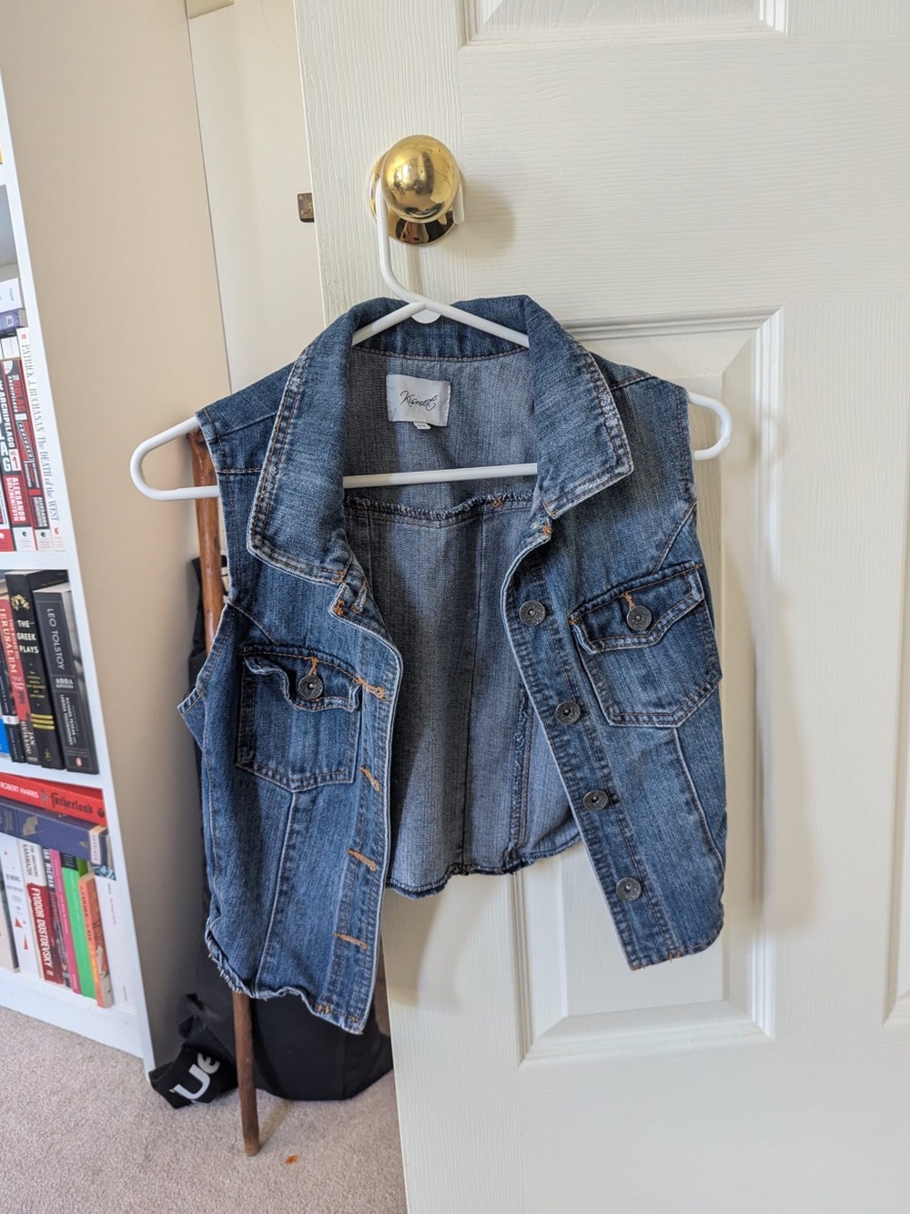 Kismet Sleeveless Denim Vest Jacket - Medium Blue